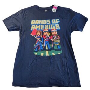 BOA Bands of America Shirt Minecraft Marching  Band Unisex Medium Navy Blue